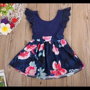 Girls blue boutique dress